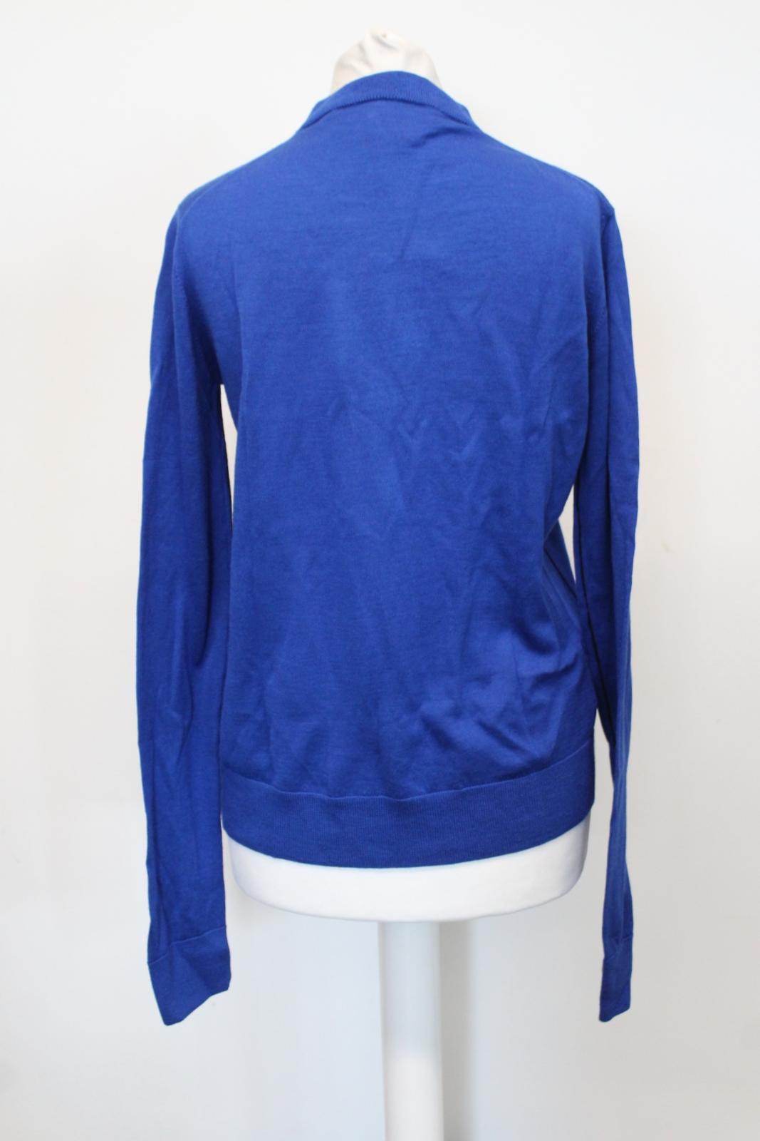 MARNI Ladies Royal Blue Wool Silk Cashmere Blend Button Cardigan IT40 UK8 NEW