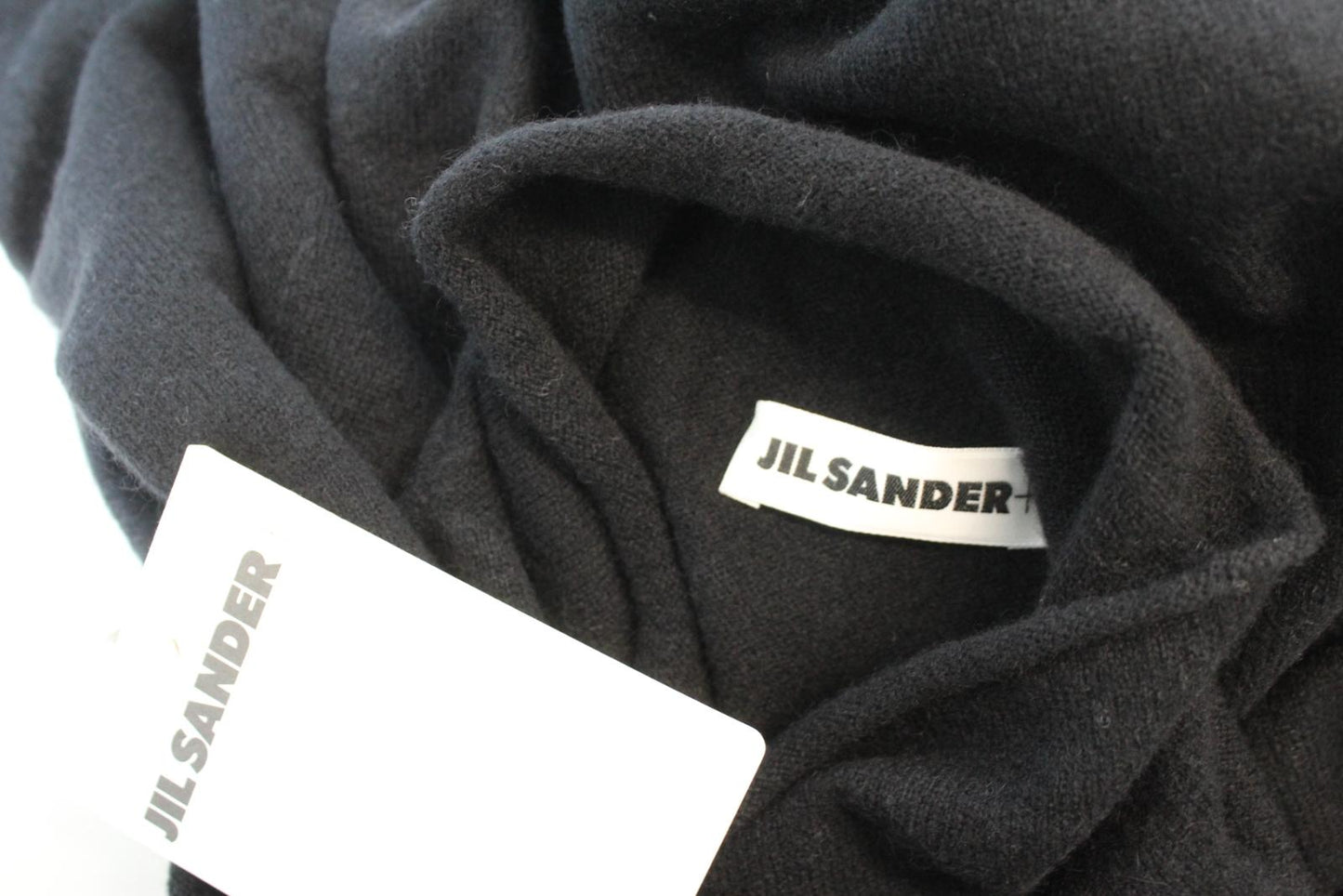 JIL SANDER Ladies Black High Neck Long Sleeve Cashmere Maxi Dress DE34 UK6 NEW