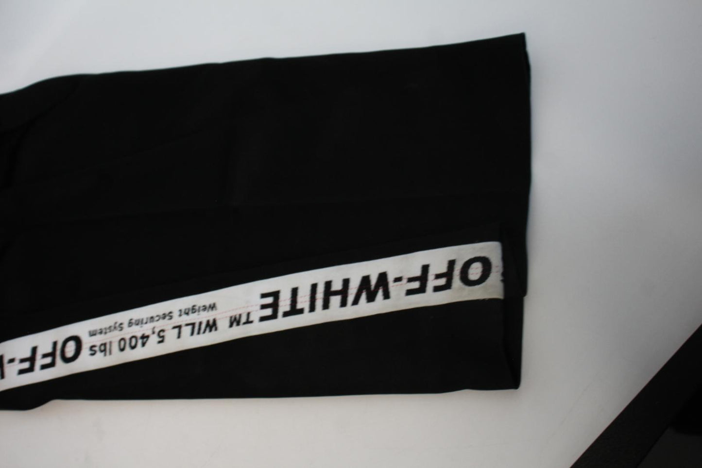OFF-WHITE Ladies Black Drawstring Front Wide Leg Trousers Size 40 W26 L32 NEW
