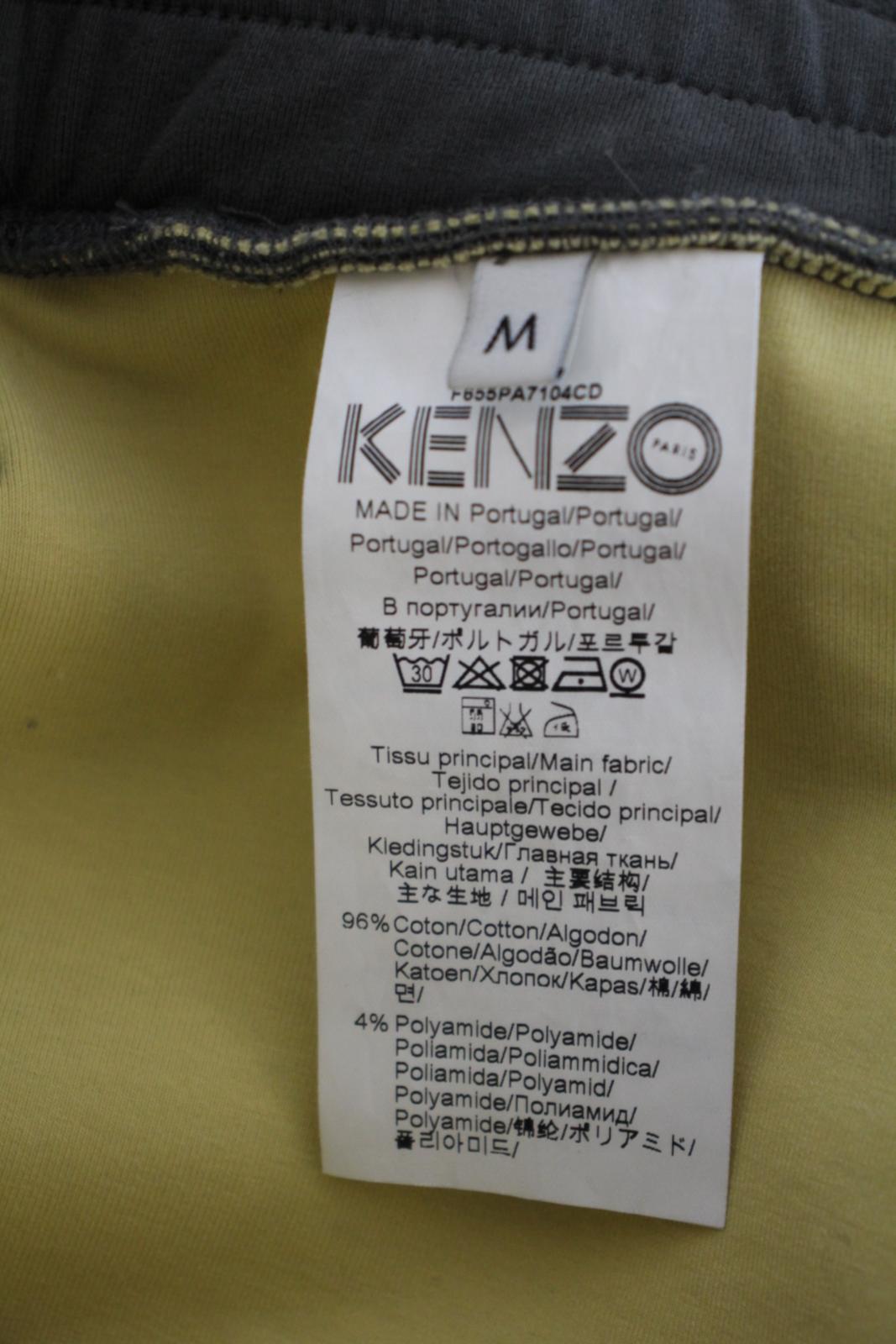 KENZO Men's Grey Cotton Blend Drawstring Waist Zip Fly Shorts Size M NEW