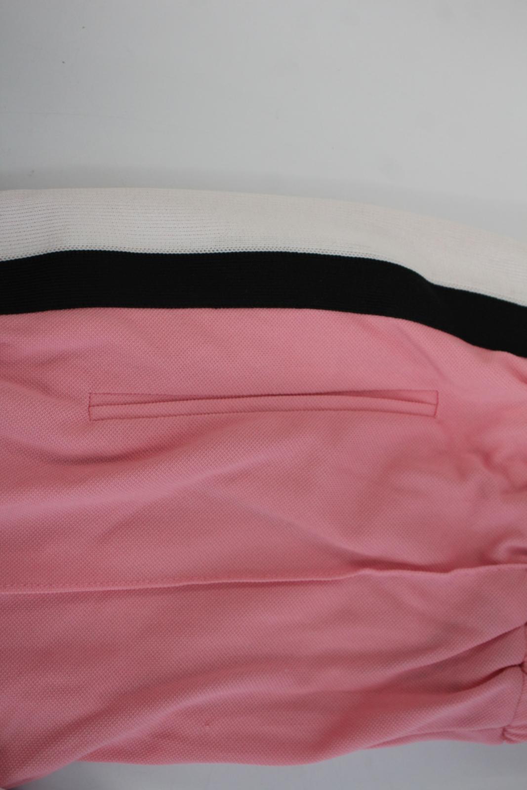GANNI Ladies Pink Black & White Striped Leg Track Pants Size 36 UK10 NEW
