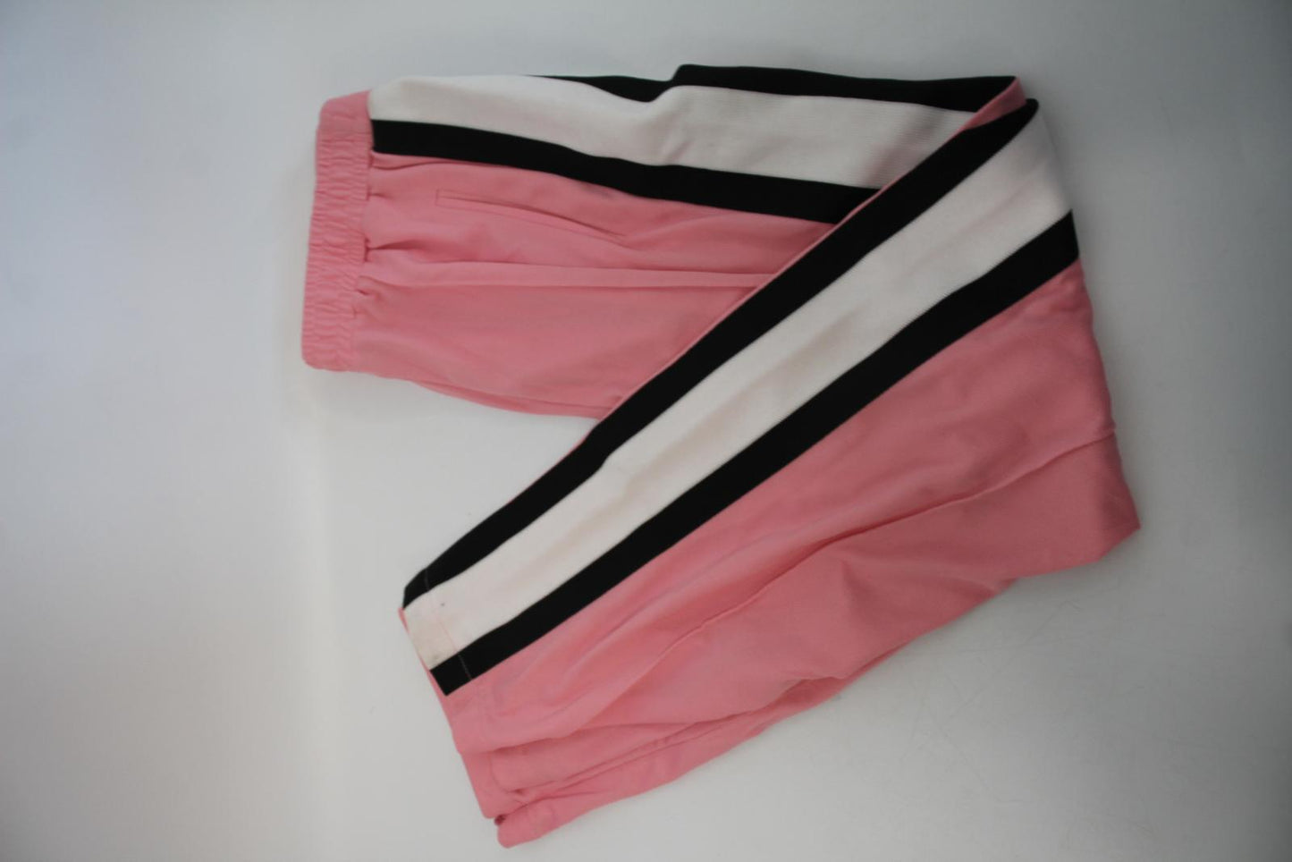 GANNI Ladies Pink Black & White Striped Leg Track Pants Size 36 UK10 NEW