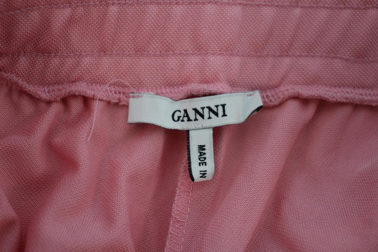 GANNI Ladies Pink Black & White Striped Leg Track Pants Size 36 UK10 NEW