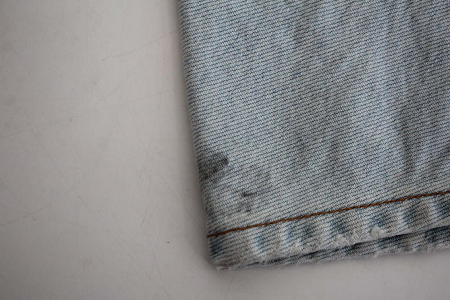GANNI Ladies Bleached Cotton Wide Leg Sheldon Denim Jeans Size 27 W30 L32
