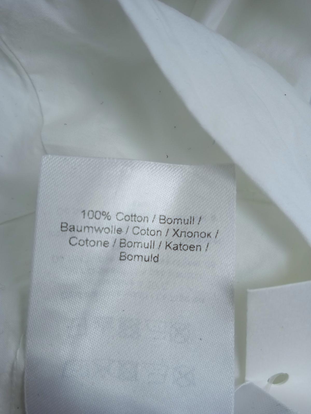GANNI Ladies Bright White Cotton V-Neck Tie Waist Blouse Size FR36 UK8 NEW
