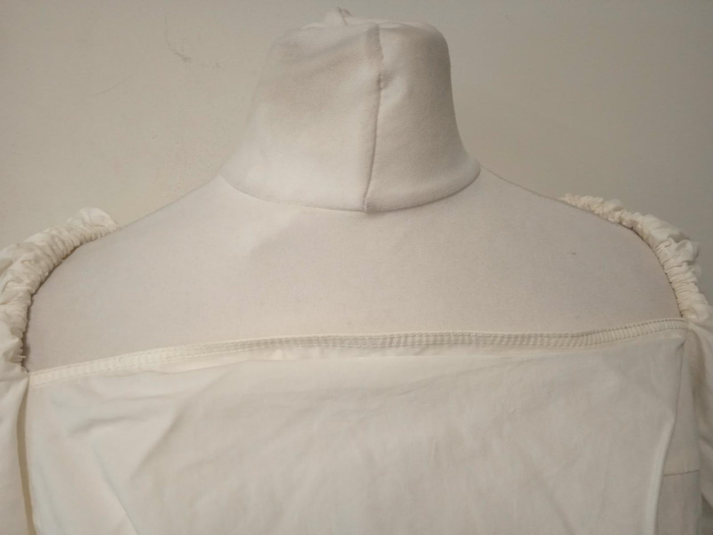 REJINA PYO Ladies White Cotton Puff Sleeve Anita Blouse Top Size UK8 NEW