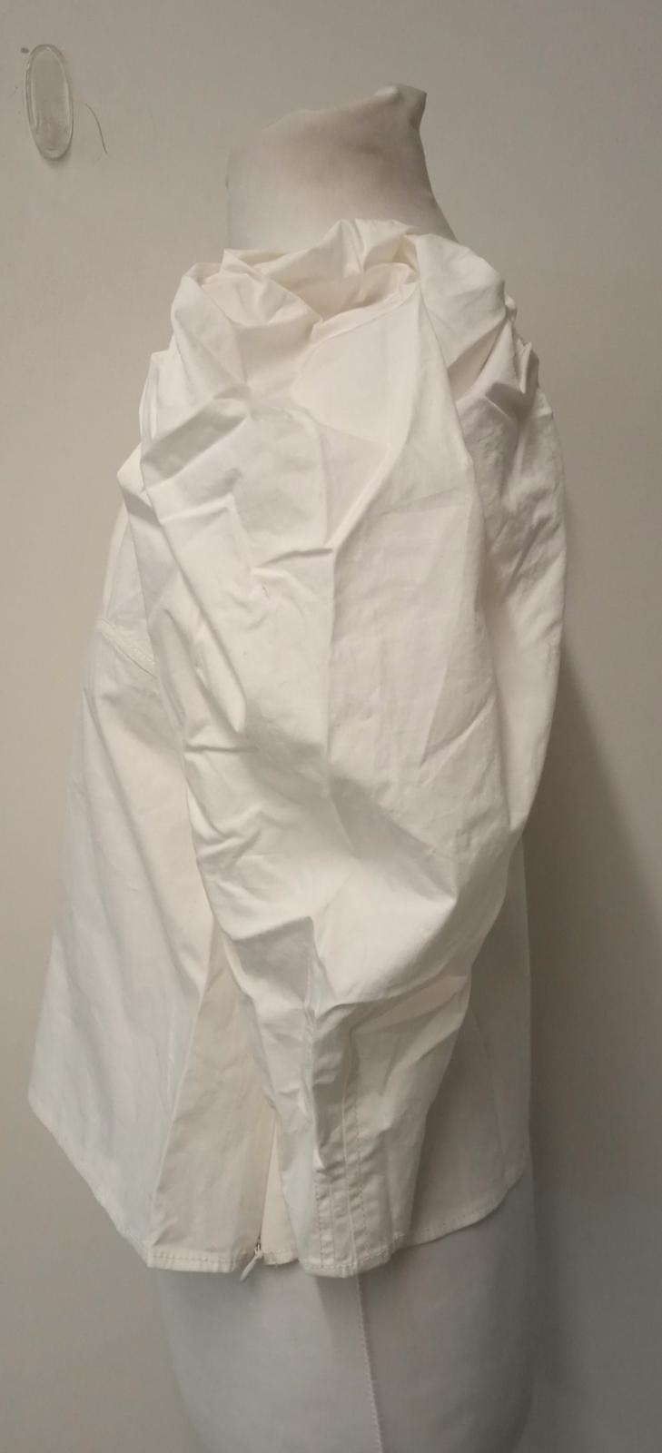 REJINA PYO Ladies White Cotton Puff Sleeve Anita Blouse Top Size UK8 NEW