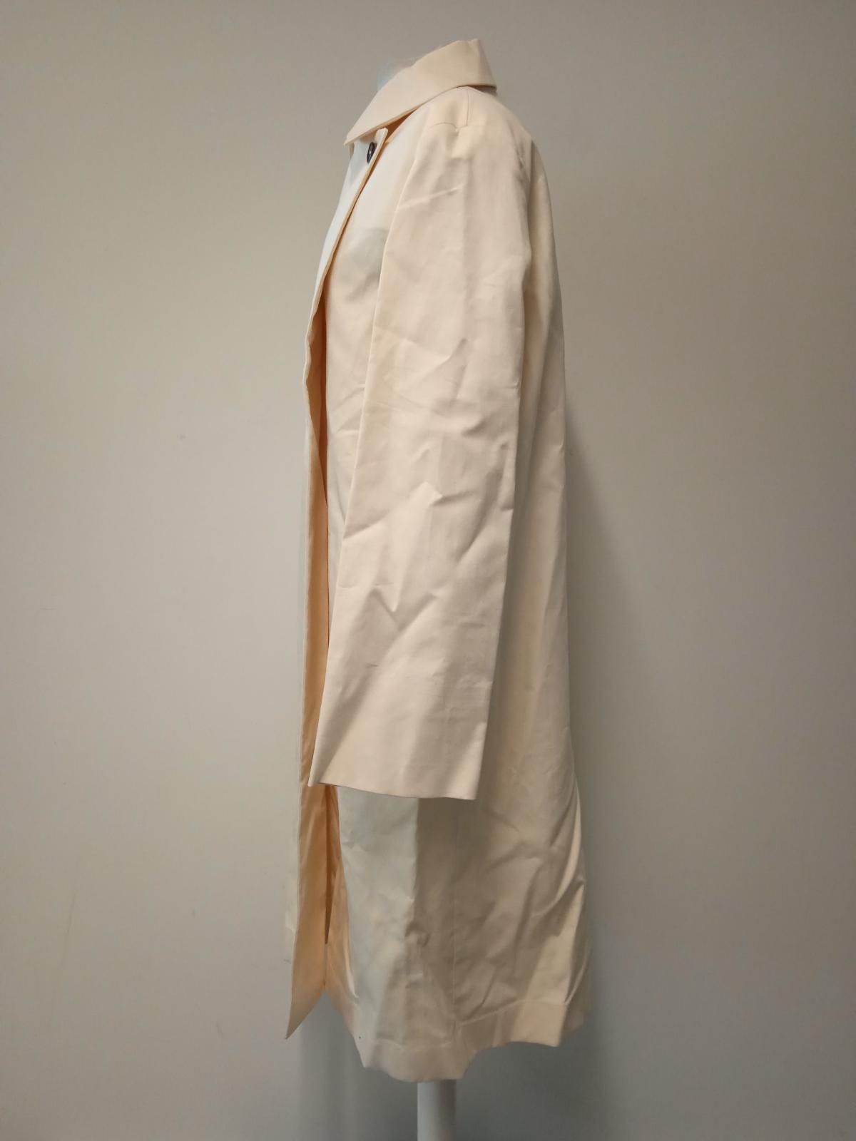 JIL SANDER Ladies Vanilla White Cotton Wide Wrap Oversized Coat EU38 UK10 NEW