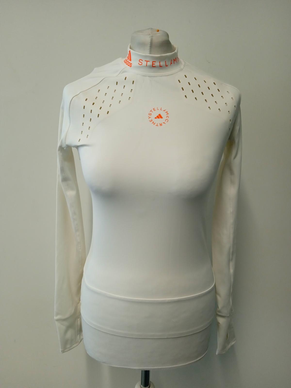 STELLA MCCARTNEY Ladies White Long Sleeve Round Neck T-Shirt Size UK S NEW