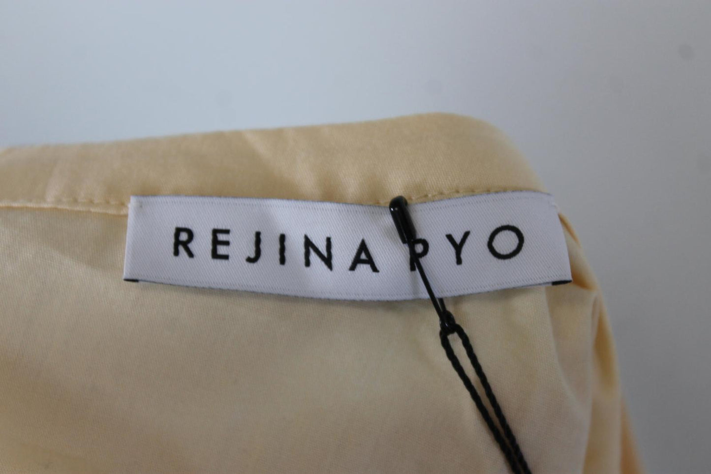 REJINA PYO Ladies Pale Yellow Organic Cotton Cassie Ruffled Blouse EU36 UK8 BNWT