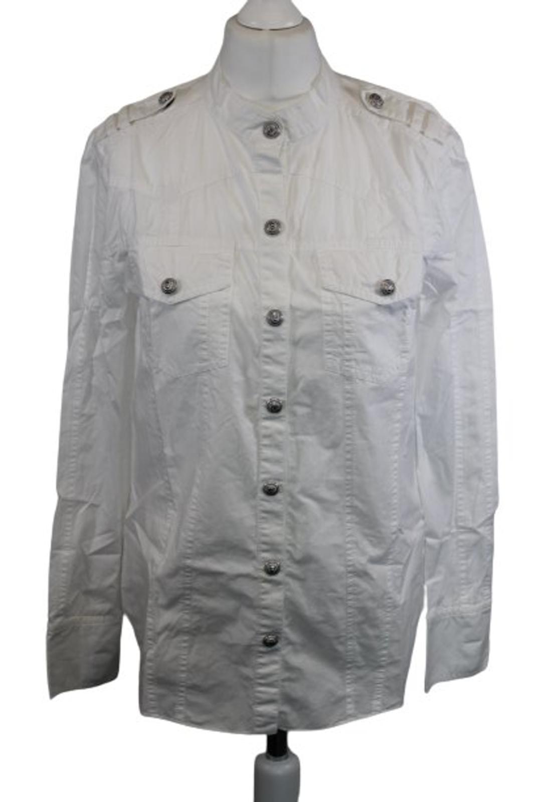 BALMAIN Ladies White Cotton Button Down Chemise Shirt EU36 UK8 BNWT