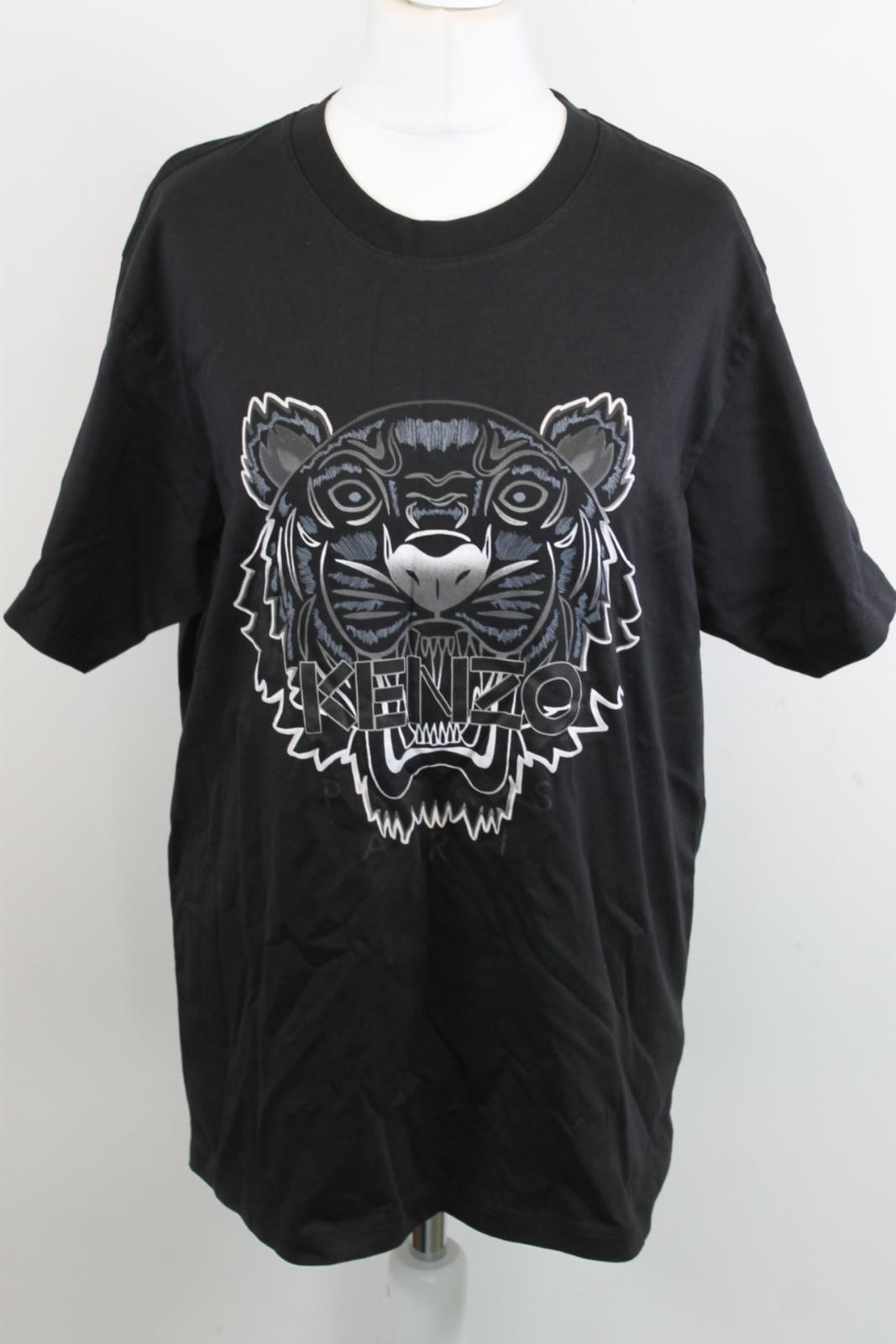 KENZO Ladies Black Cotton Short Sleeve Gradient Tiger Classic T-Shirt M BNWT