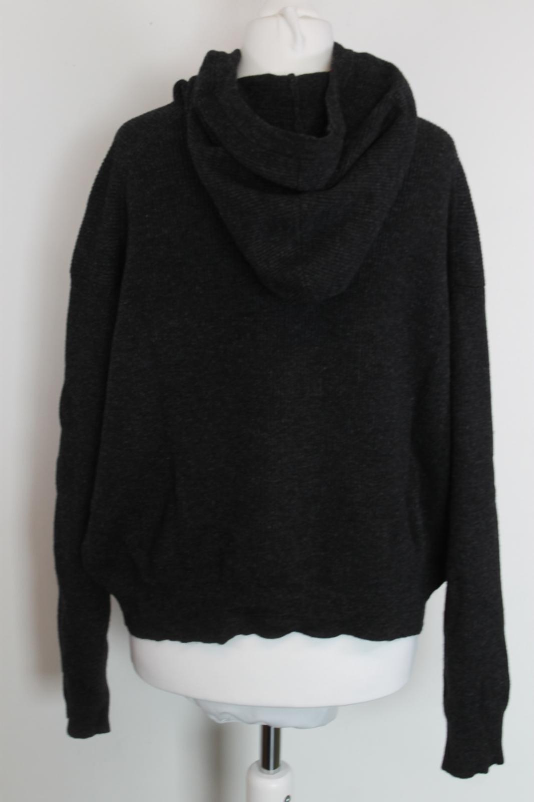 NANUSHKA Ladies Black Merino Wool/Cashmere Blend Knit Hoodie Size M BNWT