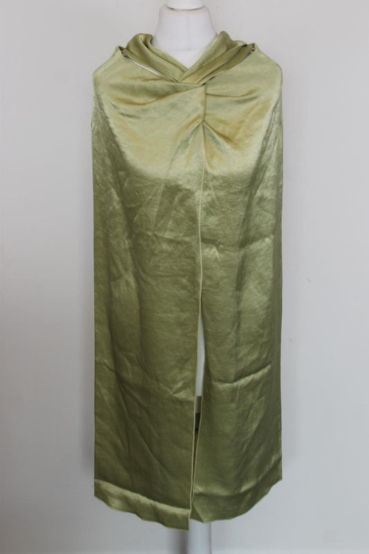 NANUSHKA Ladies Lime Green Satin Sarong Skirt Dress Size XS BNWT
