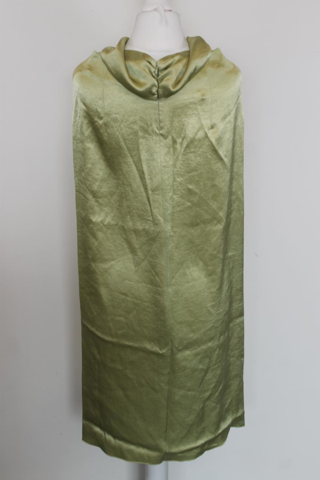 NANUSHKA Ladies Lime Green Satin Sarong Skirt Dress Size XS BNWT