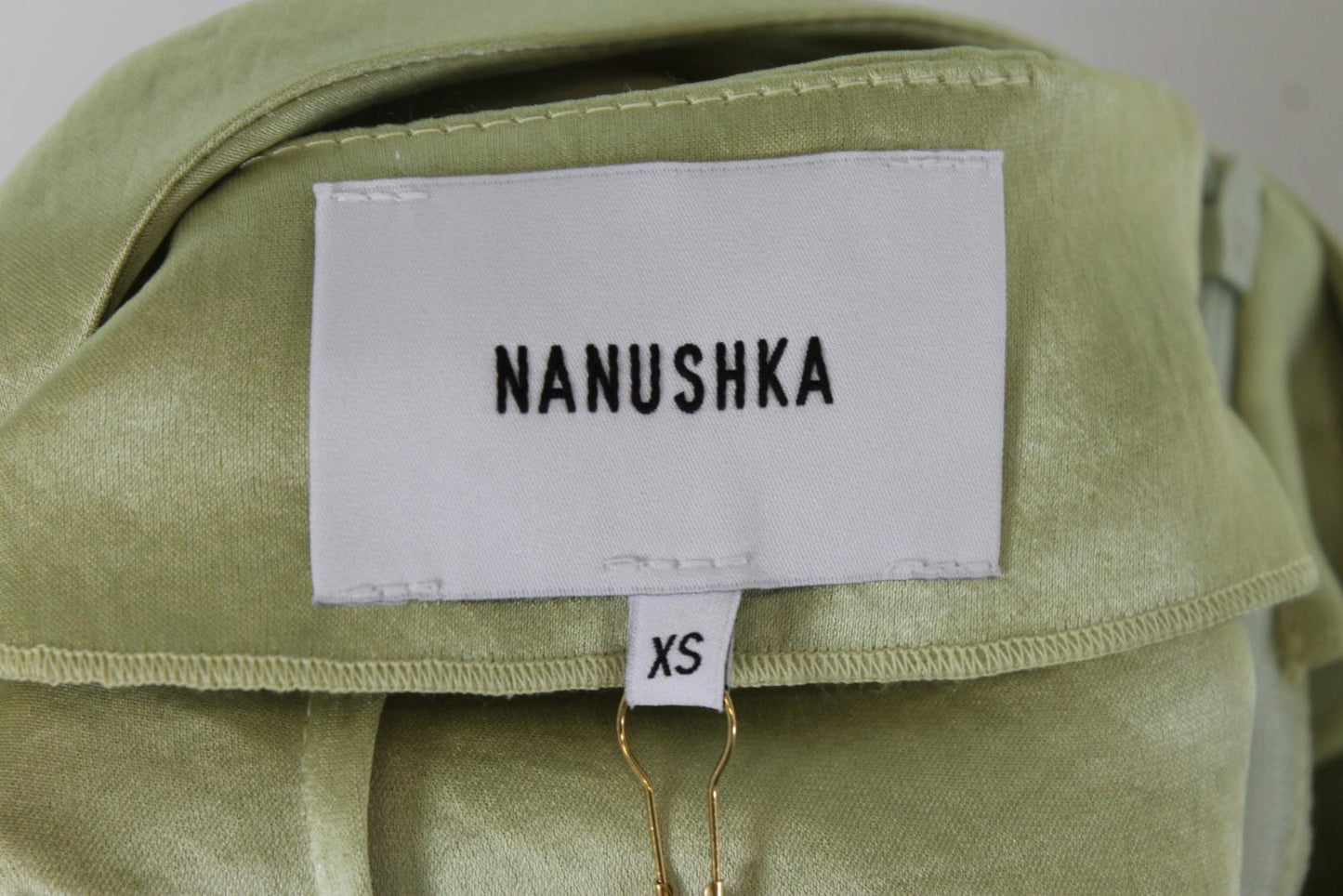 NANUSHKA Ladies Lime Green Satin Sarong Skirt Dress Size XS BNWT