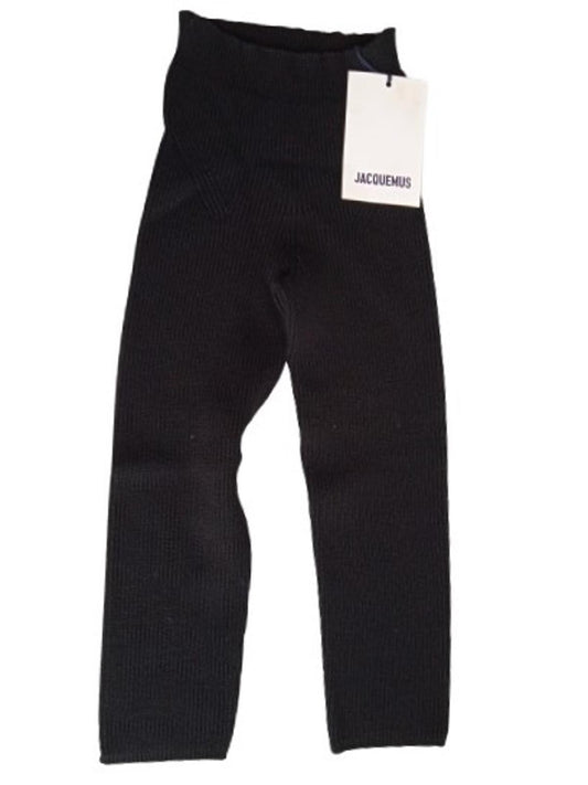 JACQUEMUS Ladies Black Knitted Le Legging Arancia Cycling Shorts FR34 UK6 NEW