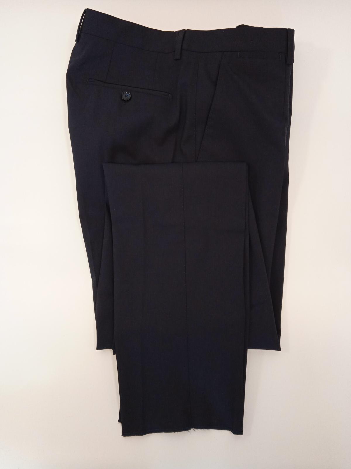 DOLCE & GABBANA Men's Navy Blue Wool Blend Classic Suit Trousers IT52 UK42 NEW