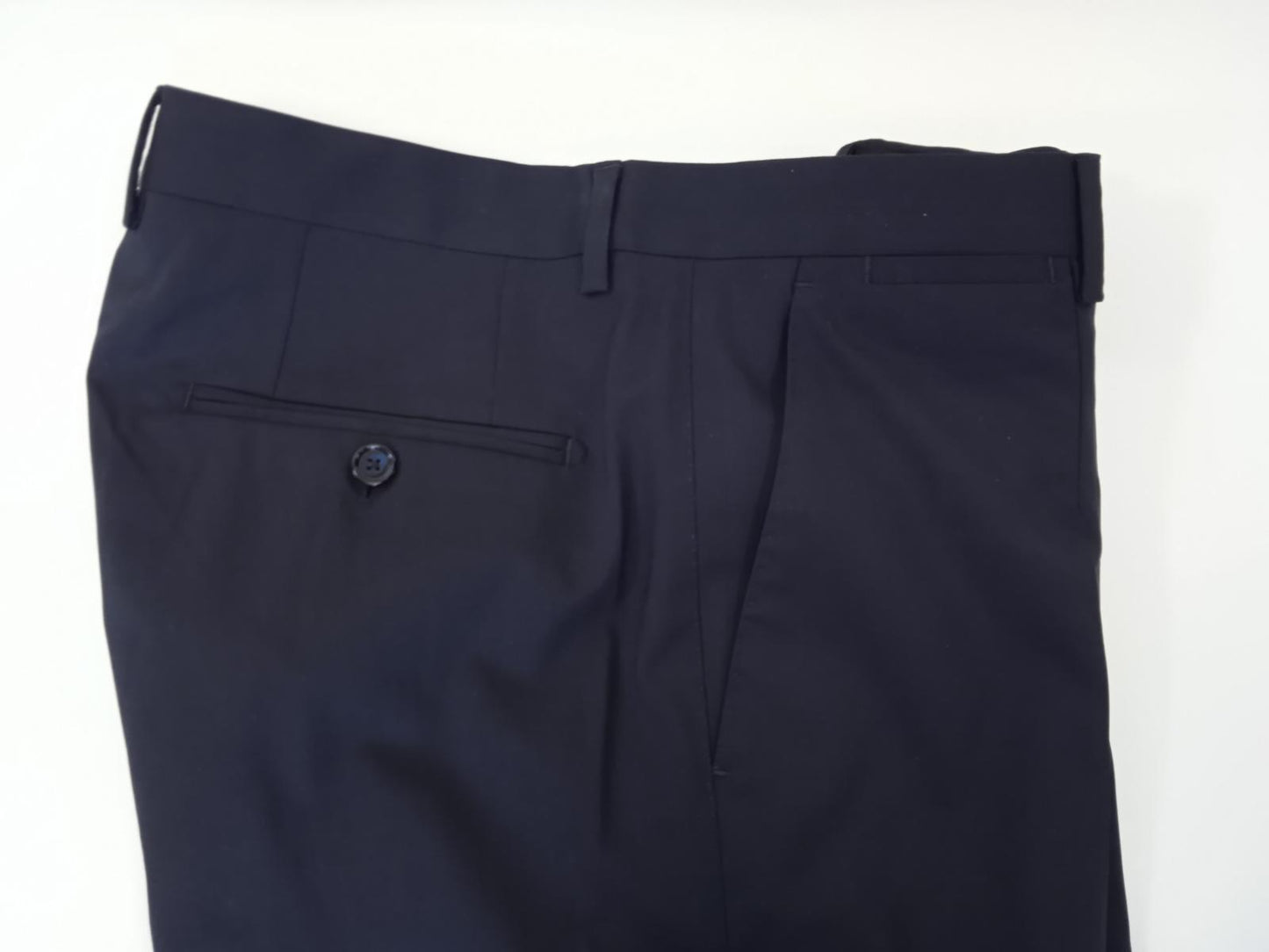 DOLCE & GABBANA Men's Navy Blue Wool Blend Classic Suit Trousers IT52 UK42 NEW