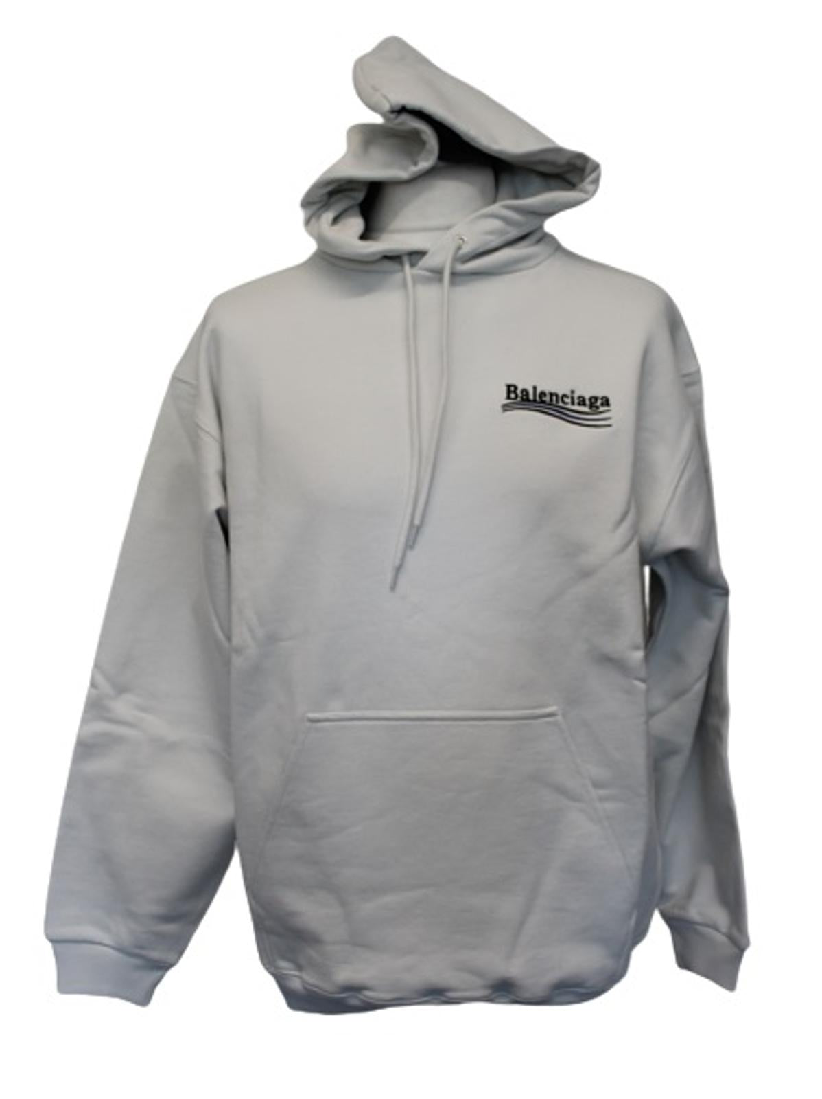 BALENCIAGA Unisex Wardrobe Off White Logo Pullover Oversized Hoodie S BNWT