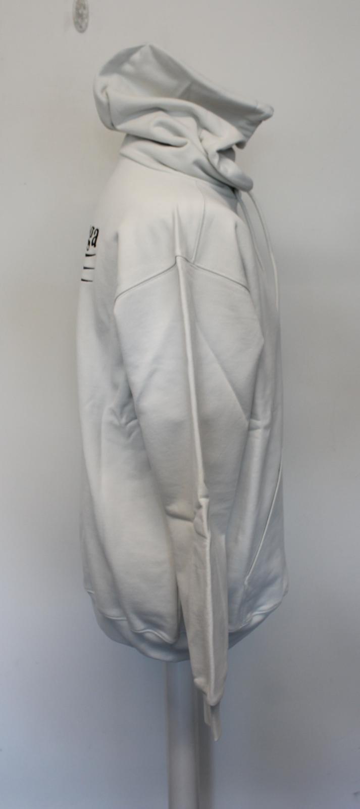 BALENCIAGA Unisex Wardrobe Off White Logo Pullover Oversized Hoodie S BNWT