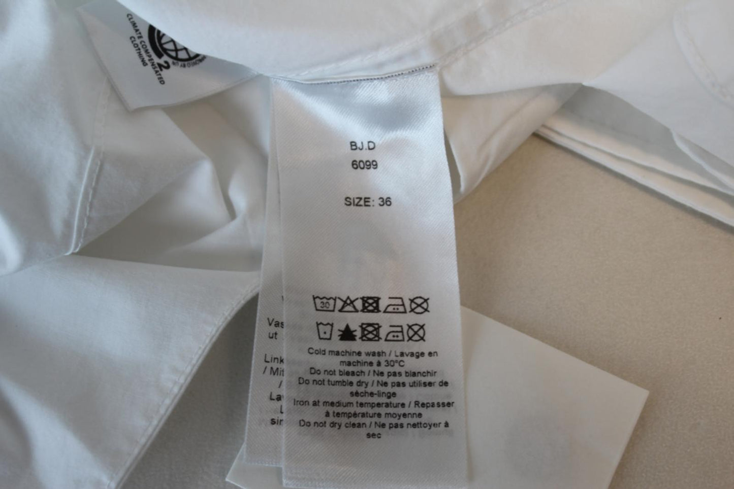 GANNI Ladies F5601 White Cotton Tie Detail Mini Shirt Dress EU36 UK8 NEW