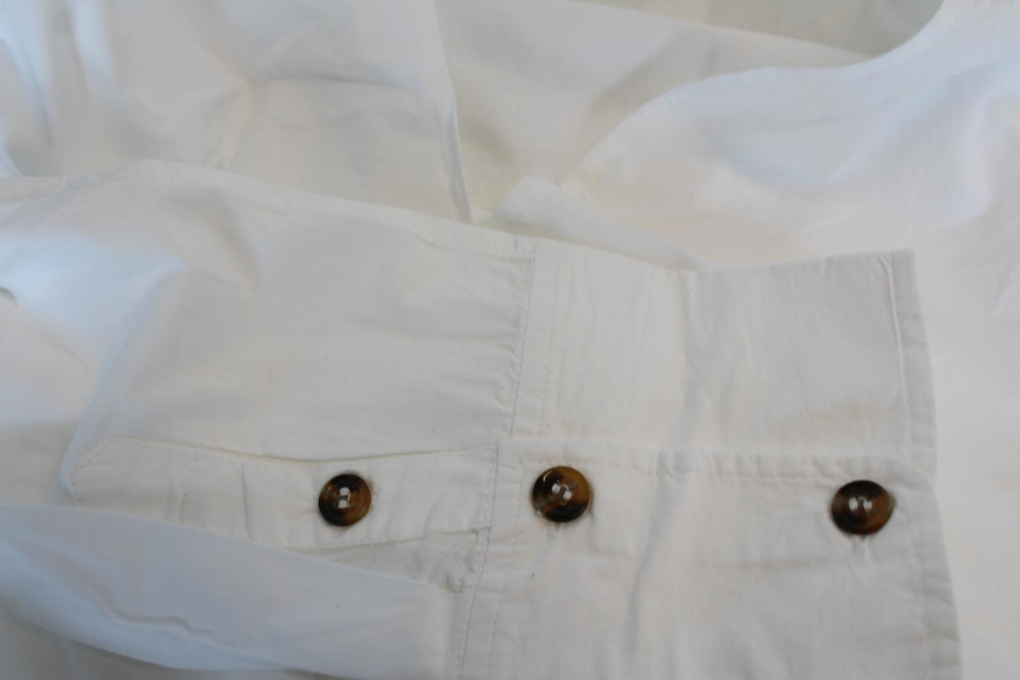 GANNI Ladies F5601 White Cotton Tie Detail Mini Shirt Dress EU36 UK8 NEW