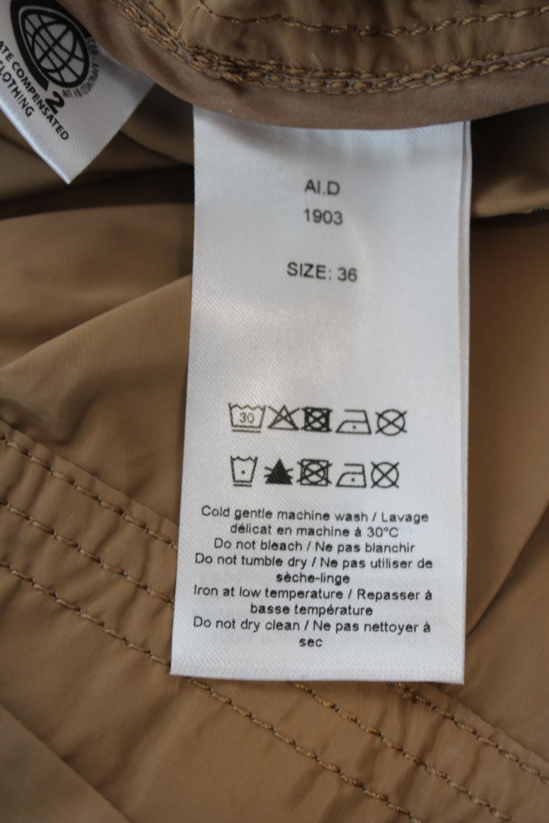 GANNI Ladies F4325 Brown Crystal Button Collared Jumpsuit EU36 UK8 W33 L26 NEW