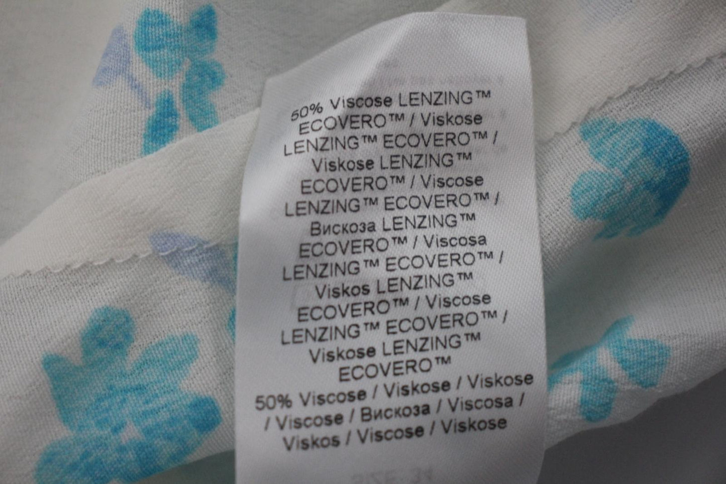 GANNI Ladies White & Blue Floral Print Belted Midi Dress Size EU34 UK6 NEW
