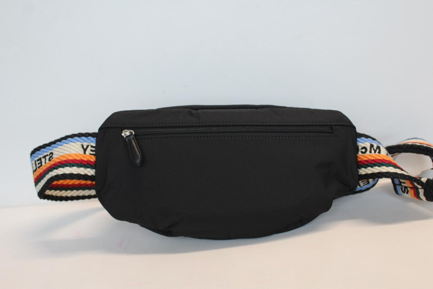 STELLA MCCARTNEY Ladies Falabella Black Multi Zip Go Eco Padded Belt Bag NEW