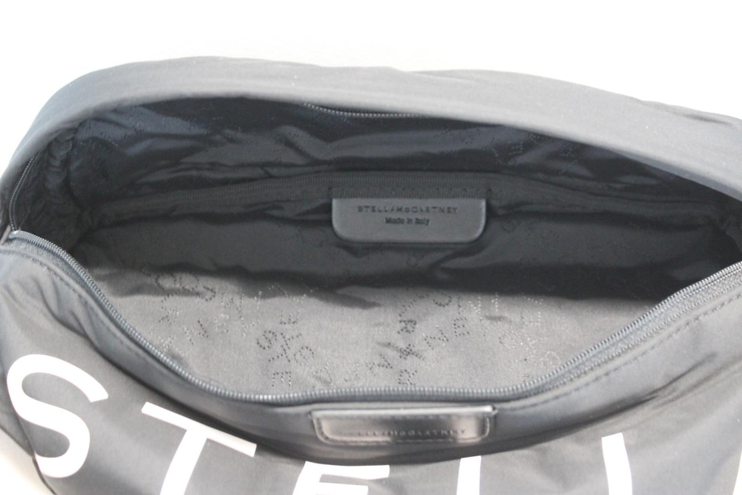 STELLA MCCARTNEY Ladies Falabella Black Multi Zip Go Eco Padded Belt Bag NEW