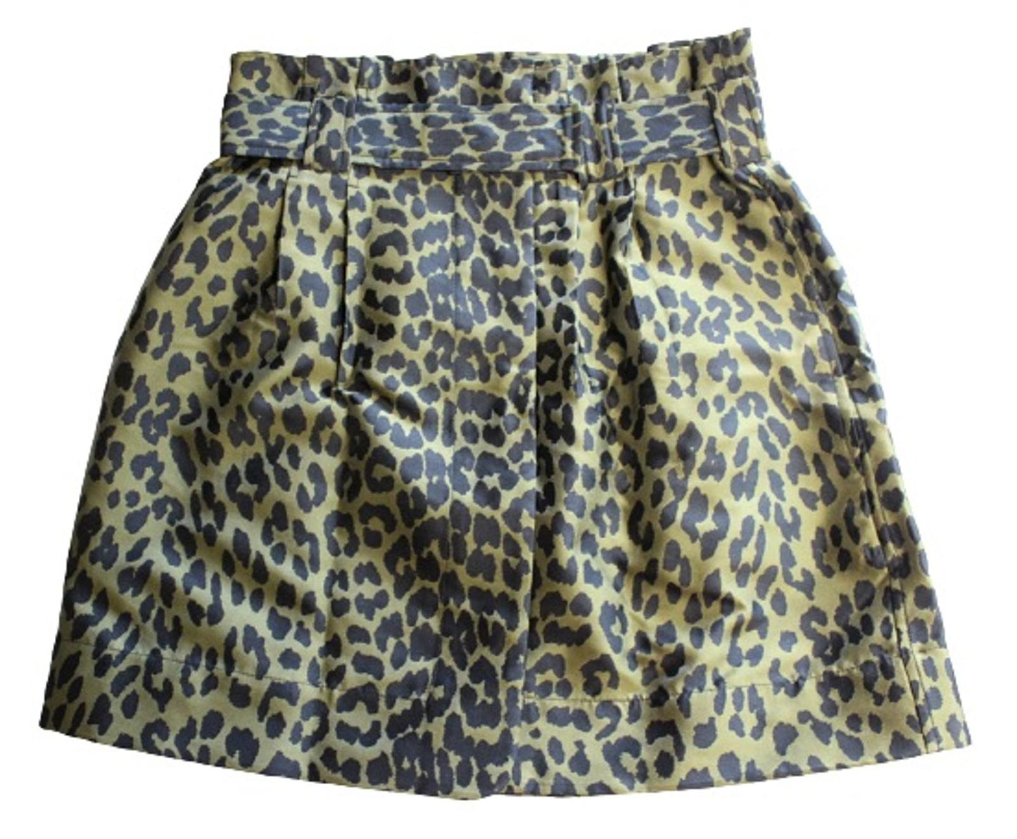 GANNI Ladies F5426 Olive Drab Green Black Leopard Print Skirt EU36 UK8 BNWT