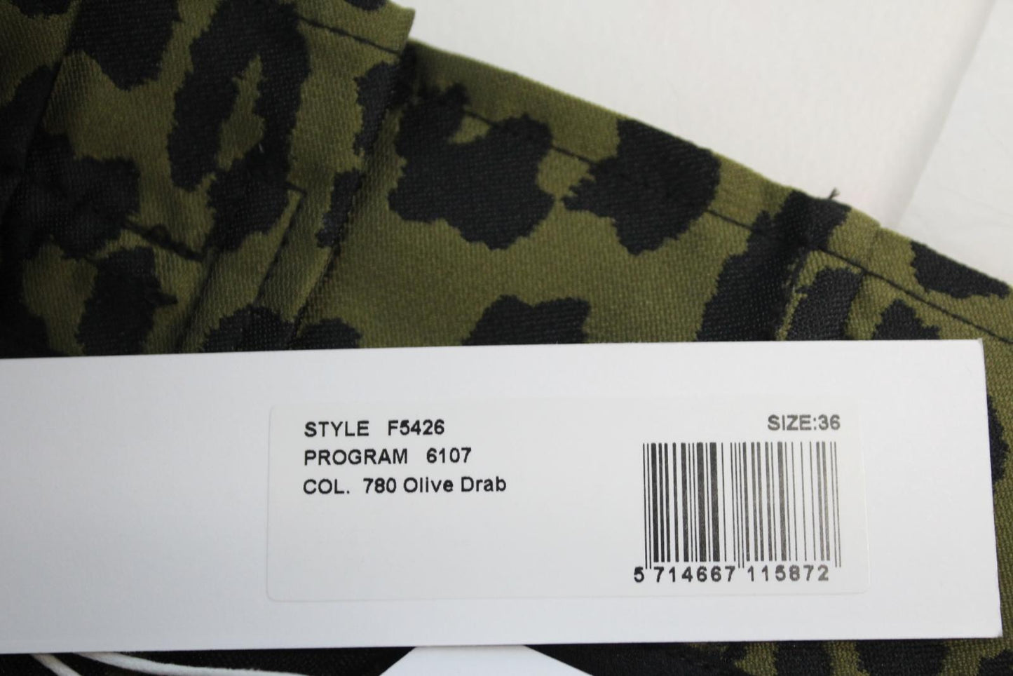 GANNI Ladies F5426 Olive Drab Green Black Leopard Print Skirt EU36 UK8 BNWT