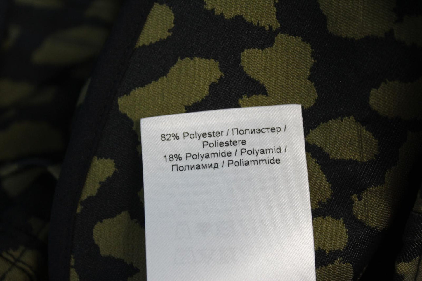 GANNI Ladies F5426 Olive Drab Green Black Leopard Print Skirt EU36 UK8 BNWT