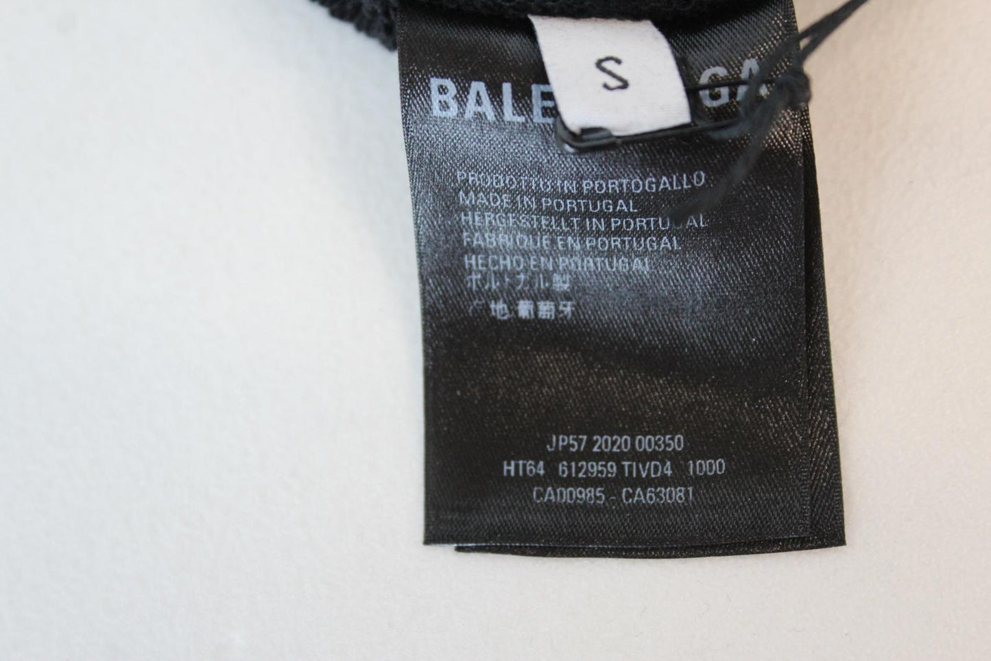 BALENCIAGA Unisex Black Multi Gym Wear Print Cotton Hoodie Sweatshirt S NEW