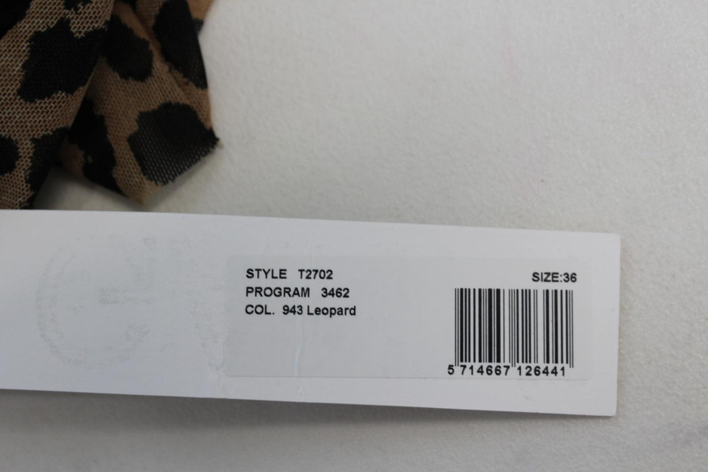 GANNI Ladies T2702 Brown Black Mesh Leopard Print Long Sleeve Top EU36 UK8 BNWT