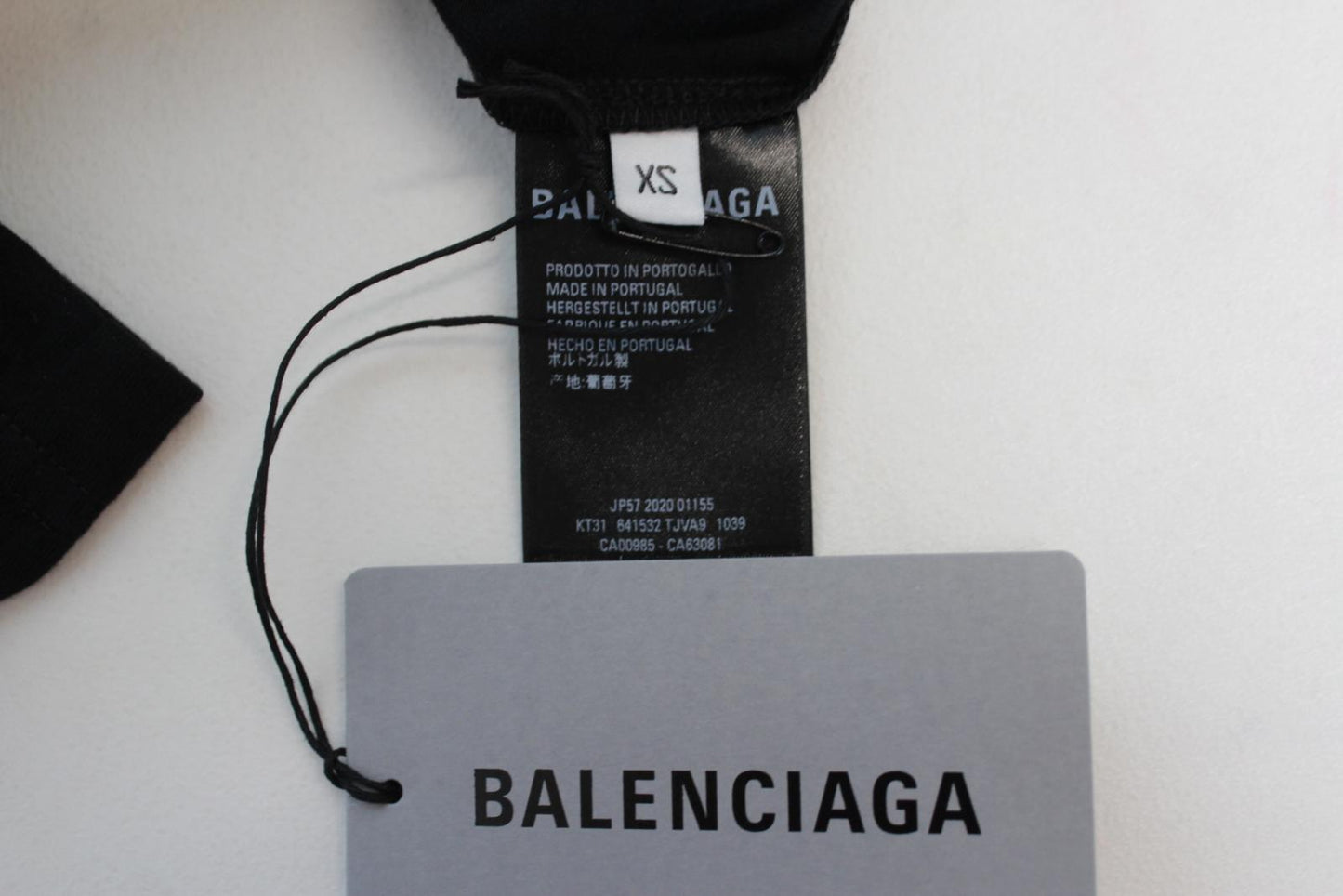BALENCIAGA Unisex Black White Sponsor Logo Short Sleeve Oversized T-Shirt XS NEW