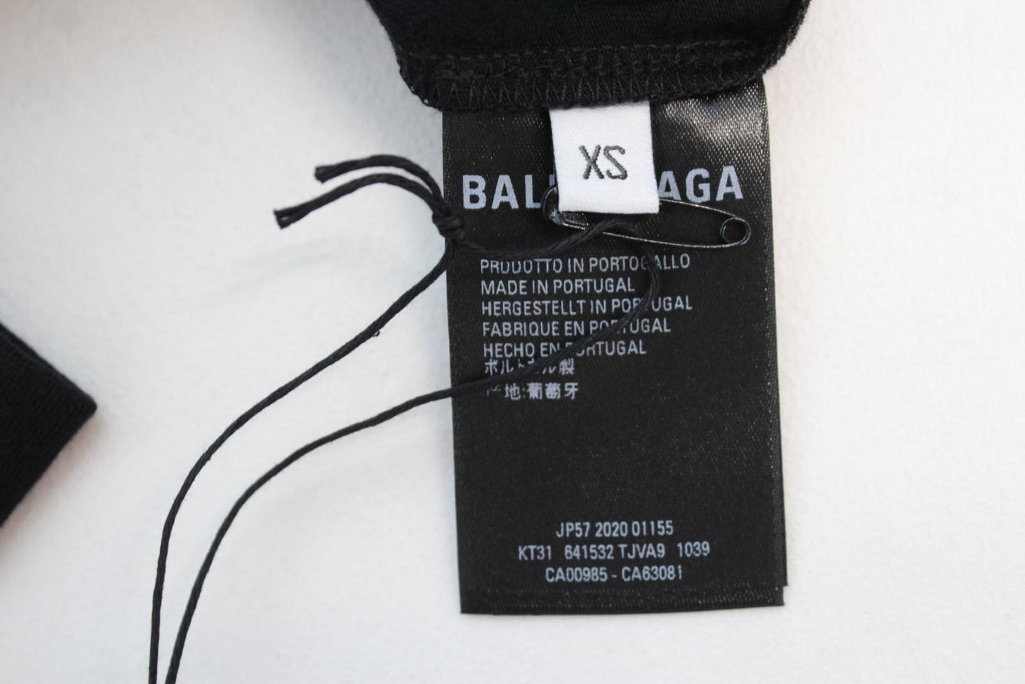 BALENCIAGA Unisex Black White Sponsor Logo Short Sleeve Oversized T-Shirt XS NEW
