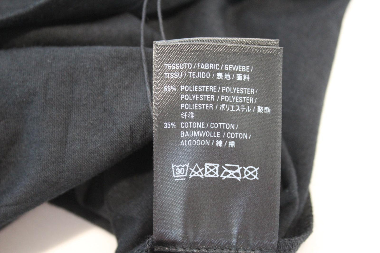 BALENCIAGA Unisex Black White Sponsor Logo Short Sleeve Oversized T-Shirt XS NEW