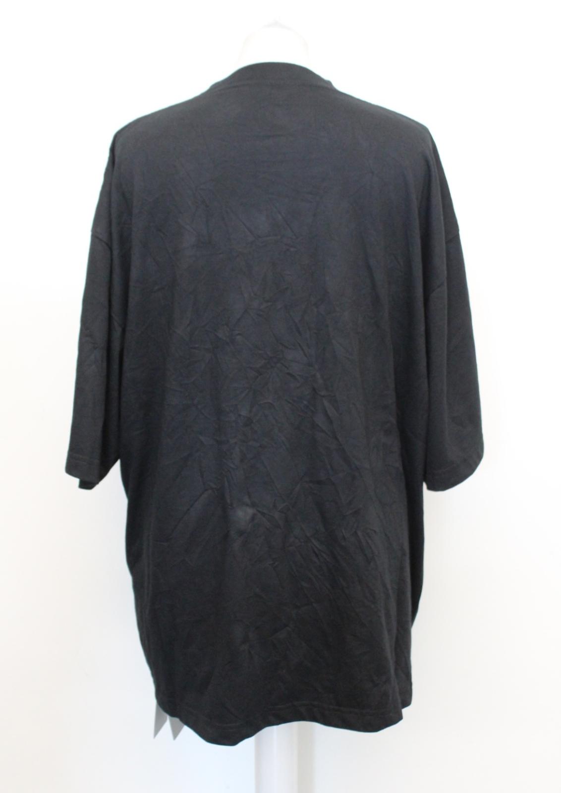 BALENCIAGA Unisex Black White Sponsor Logo Short Sleeve Oversized T-Shirt S NEW