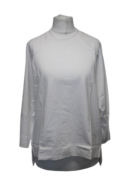 GANNI Ladies T2724 Bright White Cotton 3/4 Sleeve Oversized T-Shirt 2XS/XS BNWT