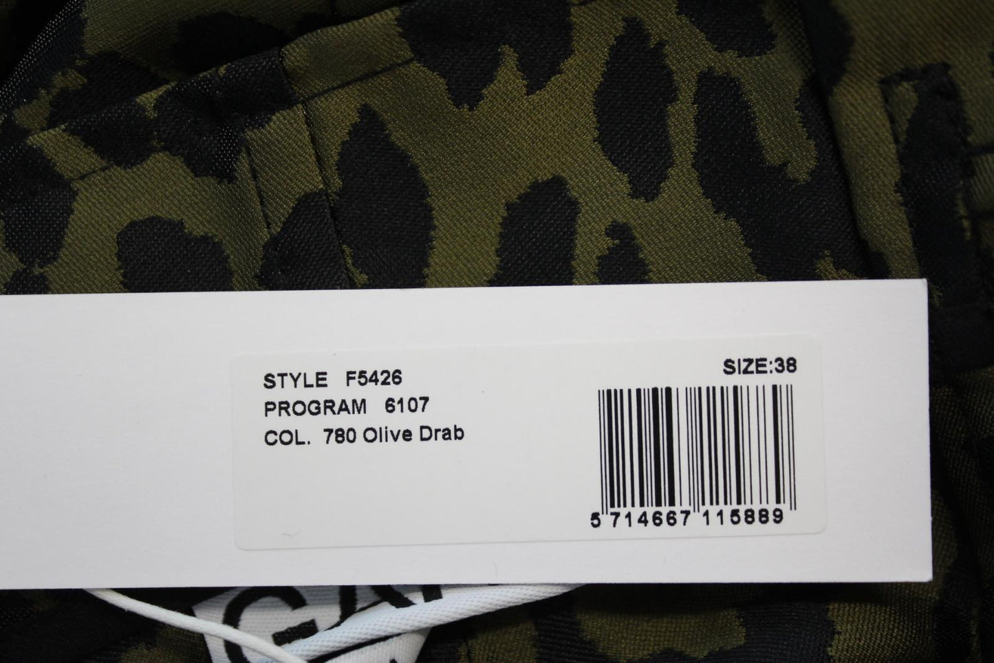 GANNI Ladies F5426 Olive Drab Green Black Leopard Print Skirt EU38 UK10 BNWT