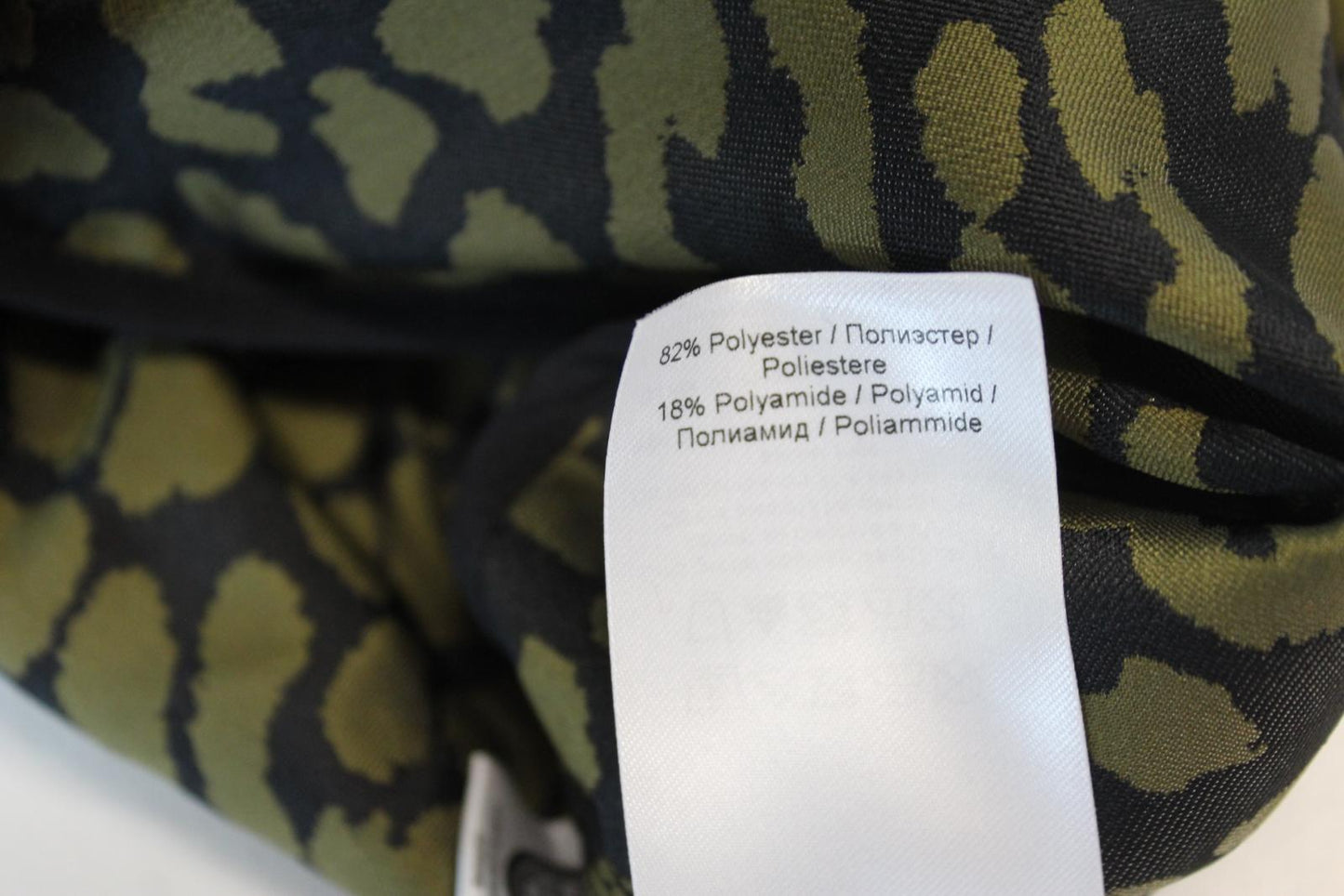 GANNI Ladies F5426 Olive Drab Green Black Leopard Print Skirt EU38 UK10 BNWT