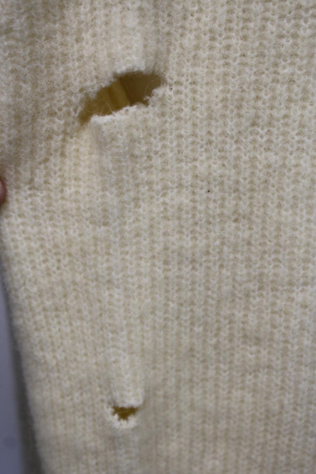 GANNI Ladies K1569 Yellow V-Neck Button Alpaca Wool Blend Cardigan M NEW