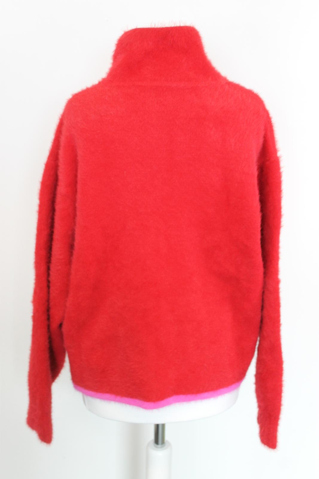JACQUEMUS Ladies Red Le Polo Neve Fluffy Long Sleeve Jumper EU40 UK12 BNWT