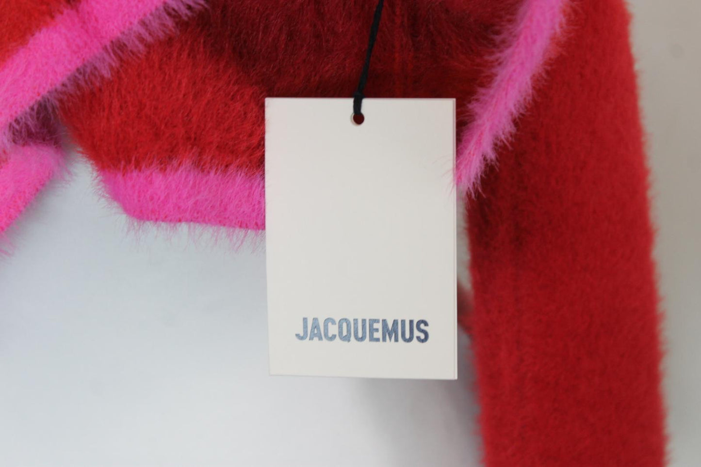 JACQUEMUS Ladies Red Le Polo Neve Fluffy Long Sleeve Jumper EU40 UK12 BNWT