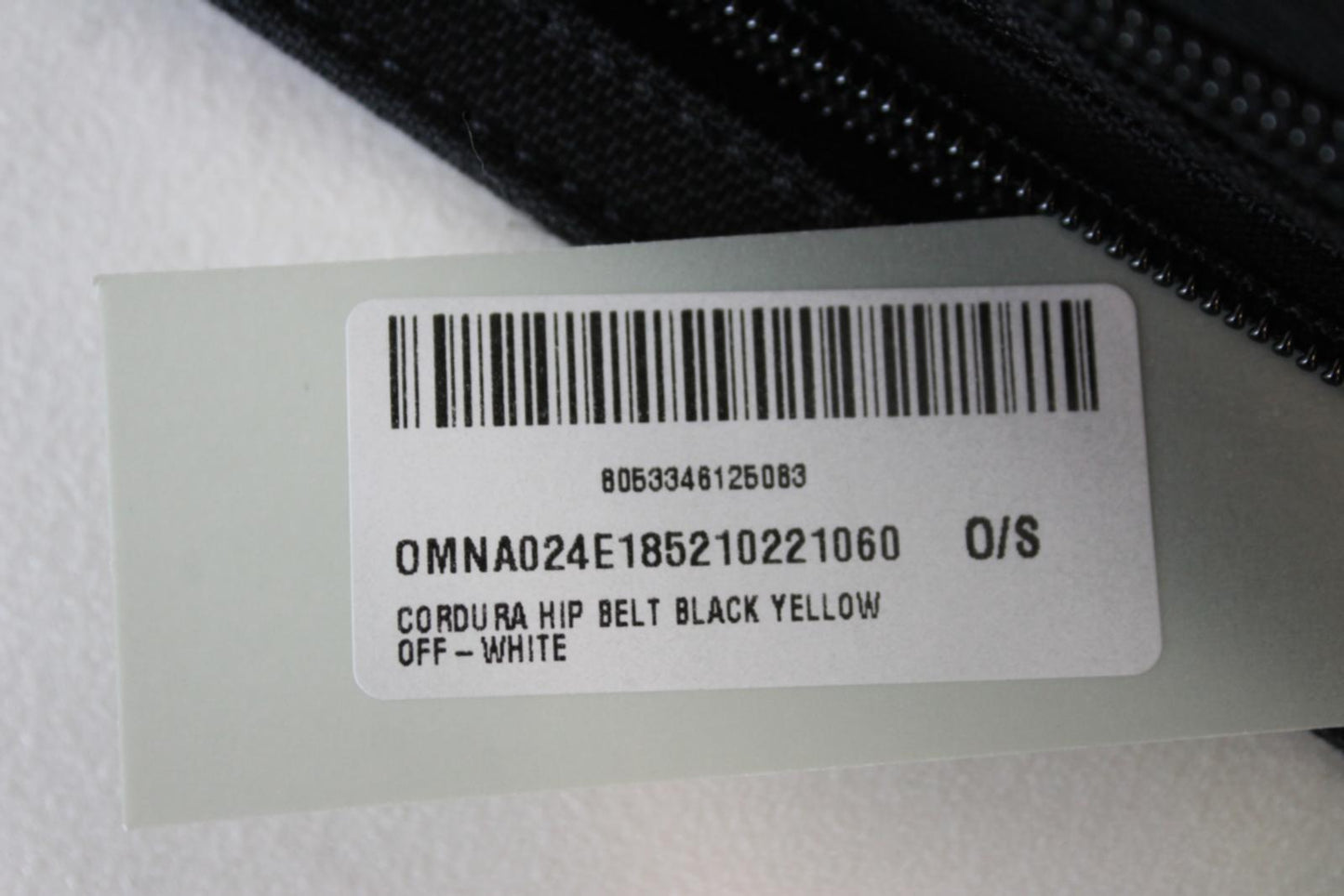 OFF-WHITE Men's Black Yellow Cordura Logo Print Crossbody Hip Belt Bag OS NEW