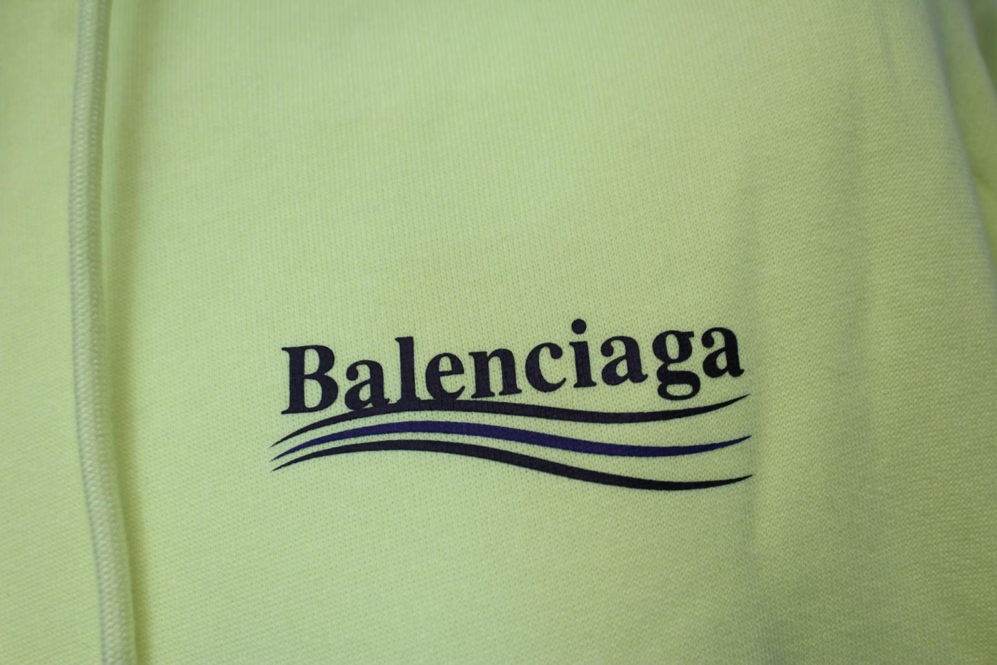 BALENCIAGA Men's Yellow Black Campaign Logo Cotton Hoodie Sweatshirt 2XL NEW