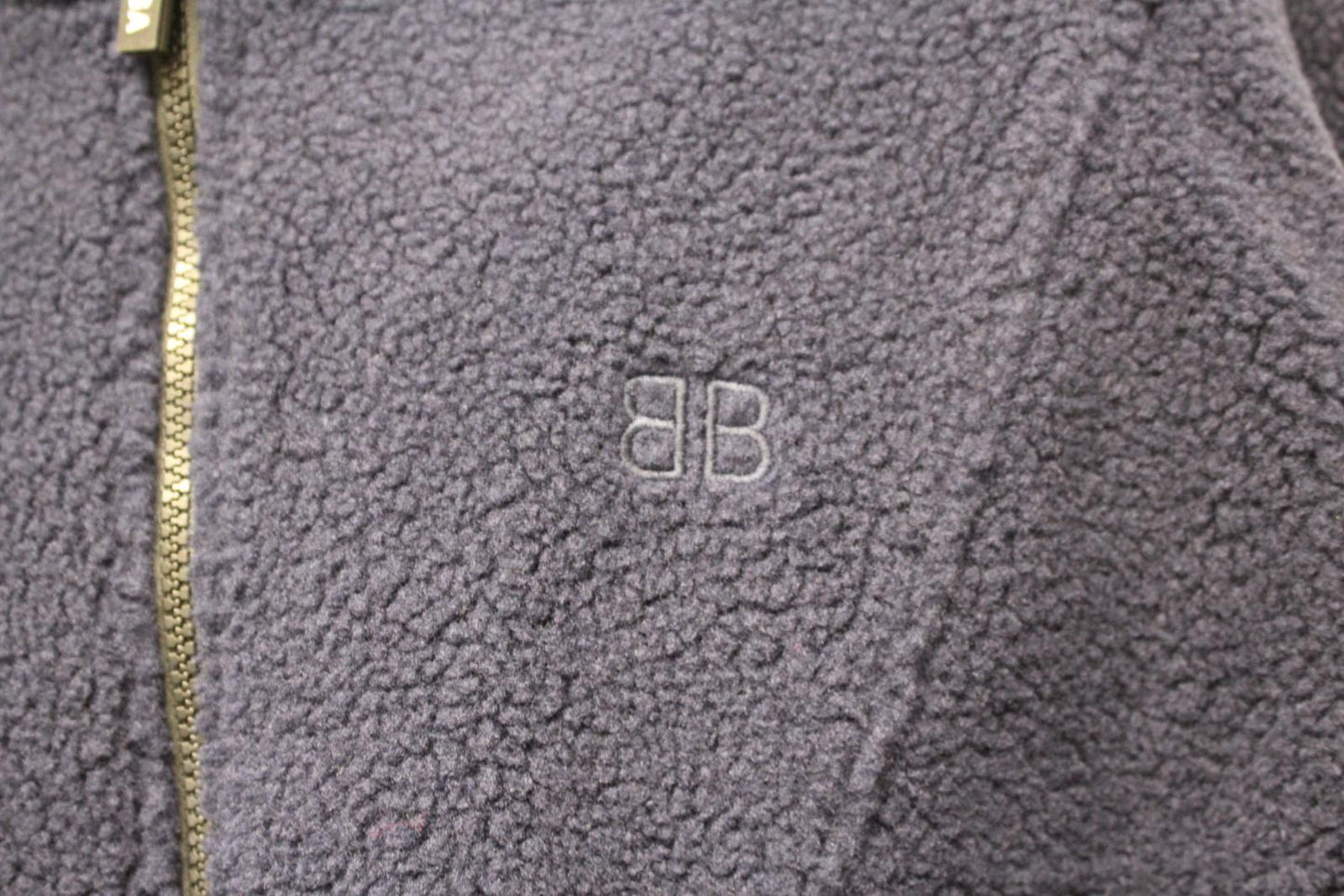 BALENCIAGA Men's Navy Blue High-Neck Half Zip Oversized Fleece Jacket 48/M BNWT