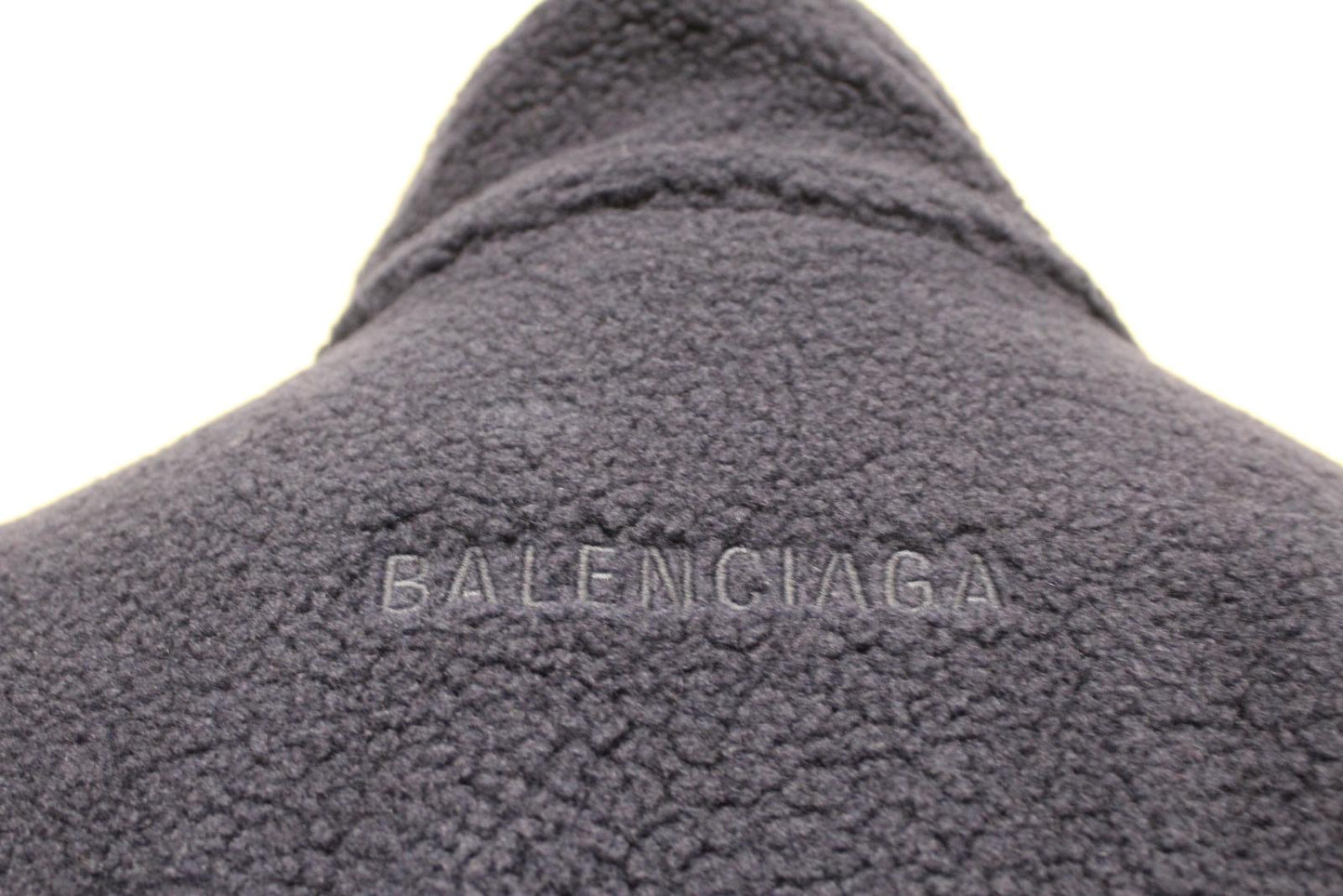 BALENCIAGA Men's Navy Blue High-Neck Half Zip Oversized Fleece Jacket 48/M BNWT